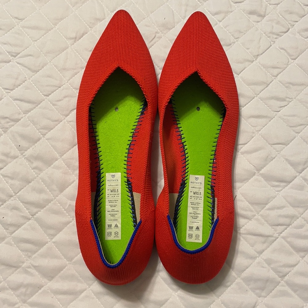 Rothy’s Red Points Size 10.5 / Eu 41.5 - image 6